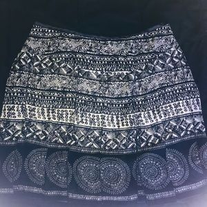 White House Black Market Silk Pleated Skirt